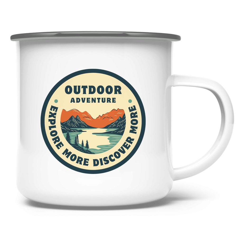 Outdoor adventure / Emaille-Tasse