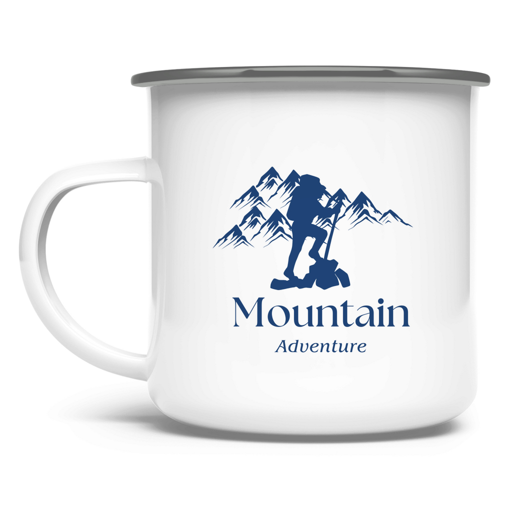 Mountain adventure / Emaille-Tasse