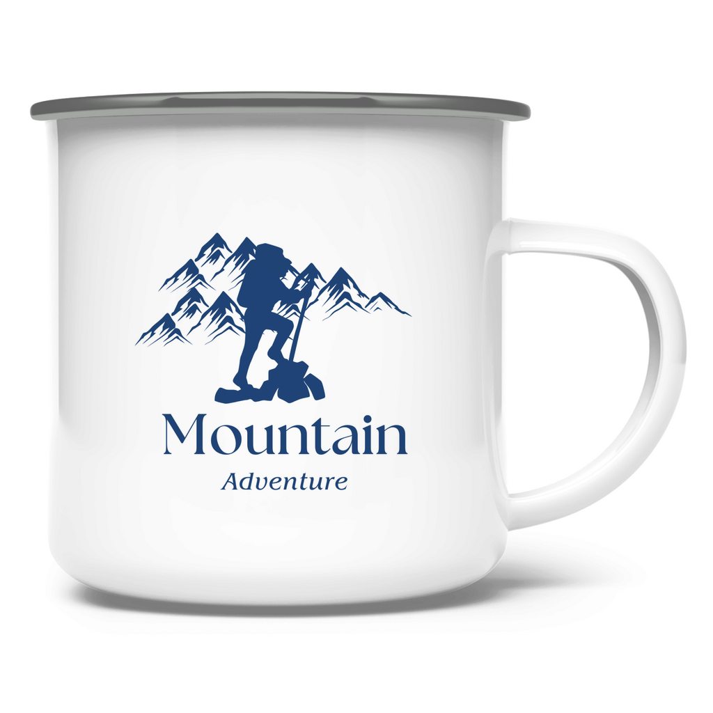 Mountain adventure / Emaille-Tasse