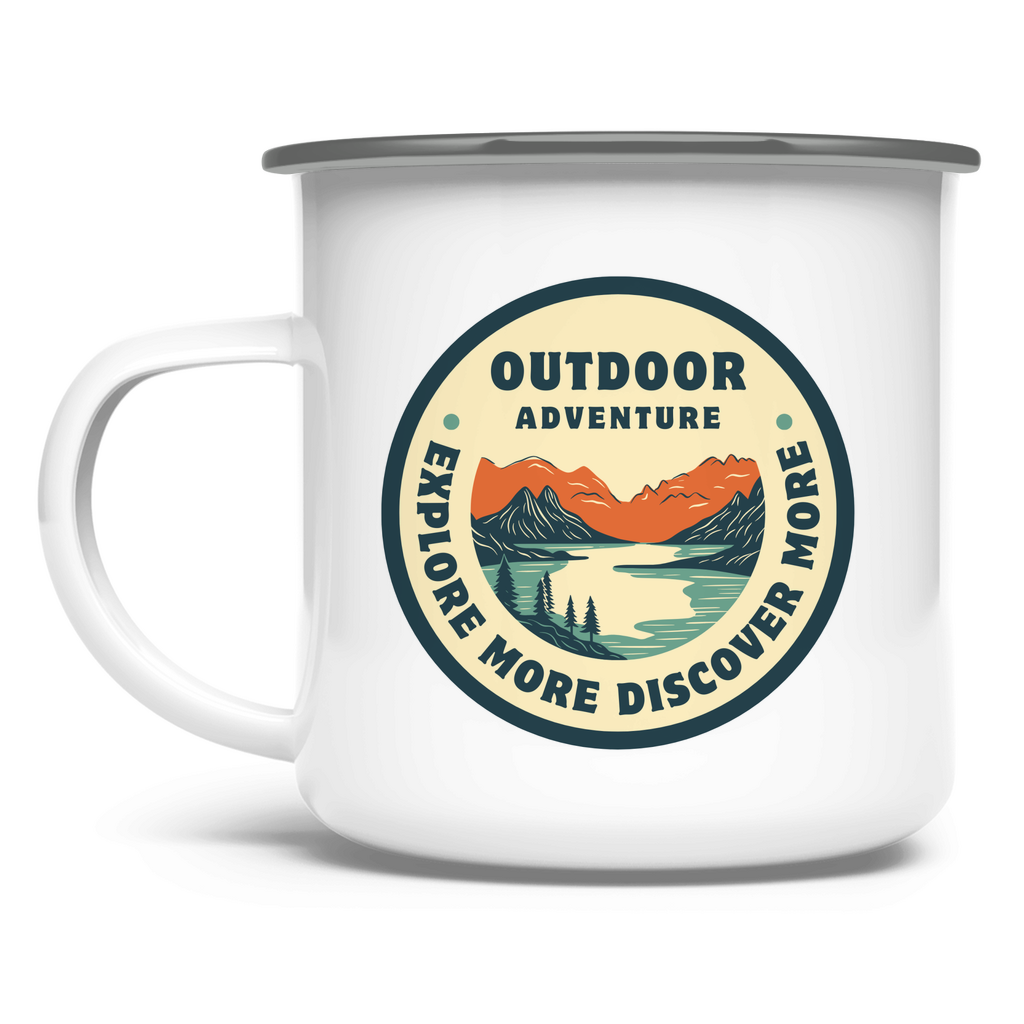 Emaille Tasse für Abenteurer/innen