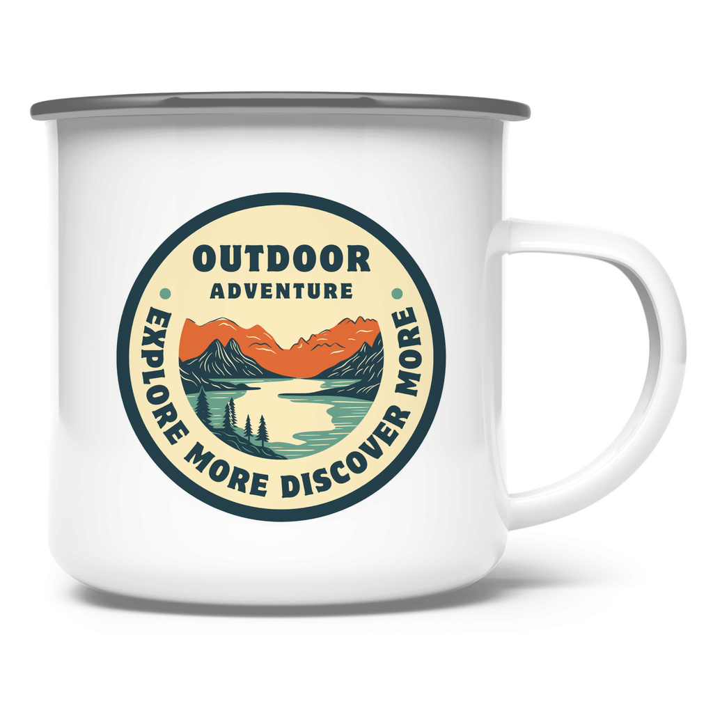 Emaille Tasse für Abenteurer/innen