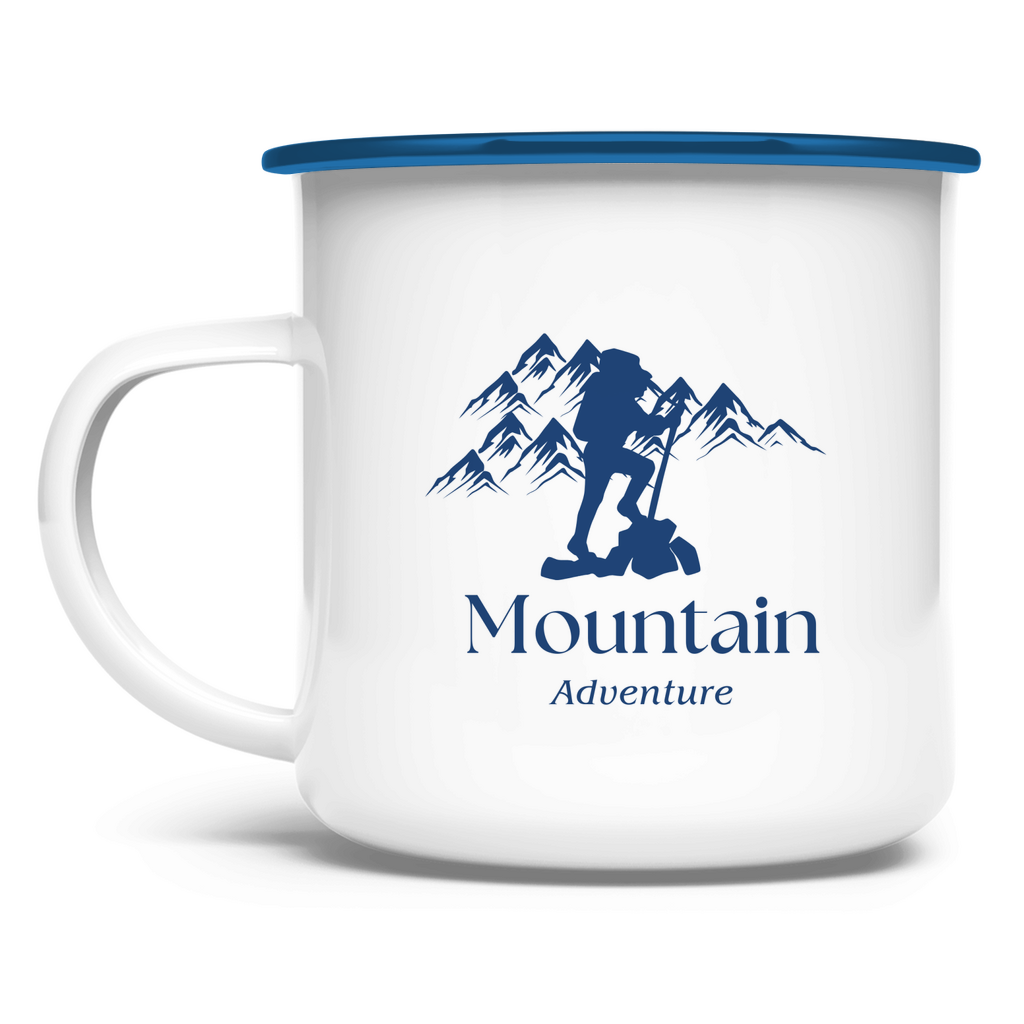Mountain adventure / Emaille-Tasse