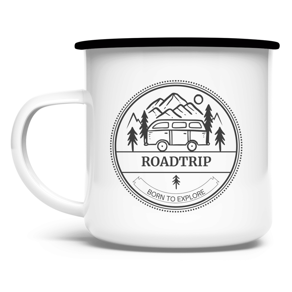 Roadtrip / Emaille-Tasse
