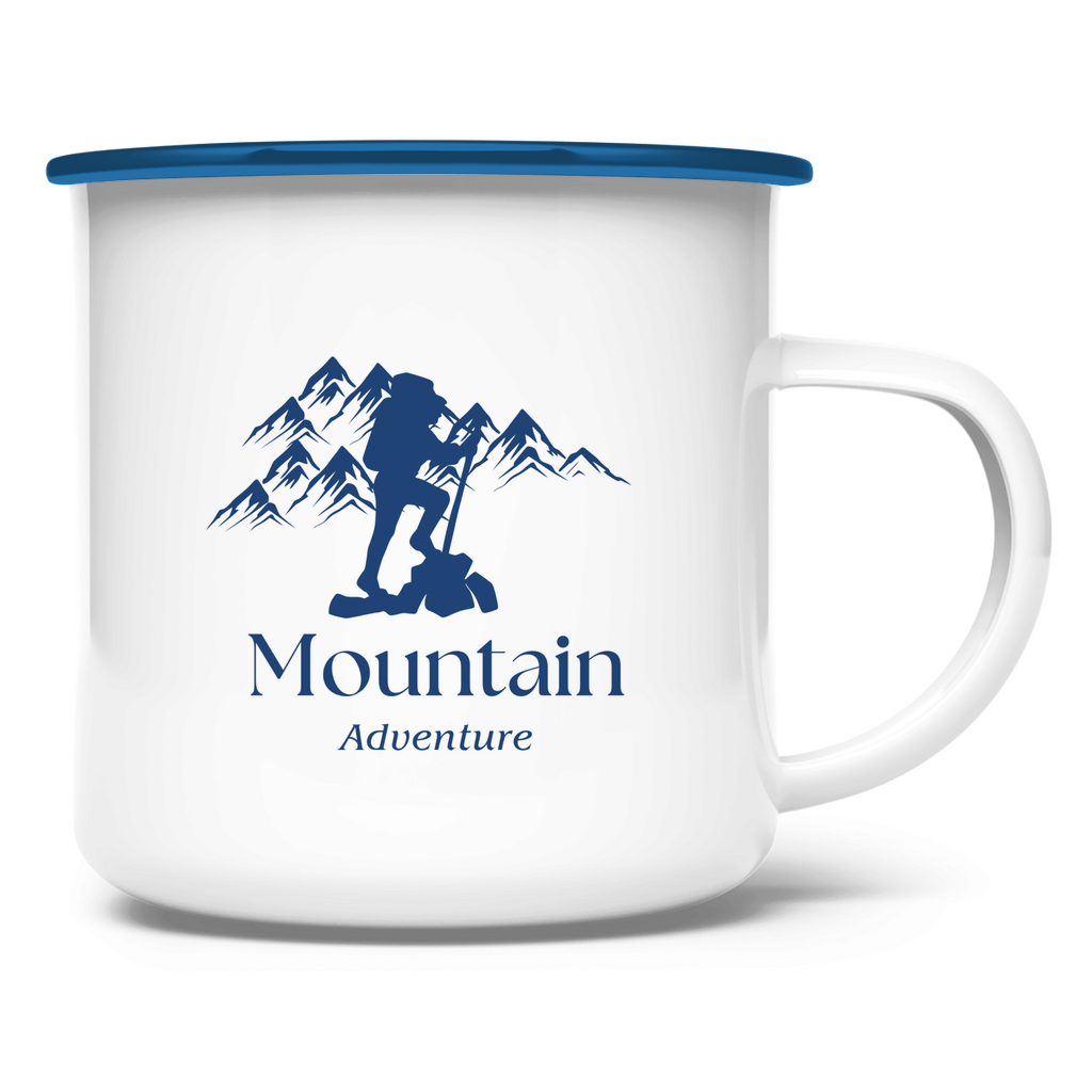 Mountain adventure / Emaille-Tasse