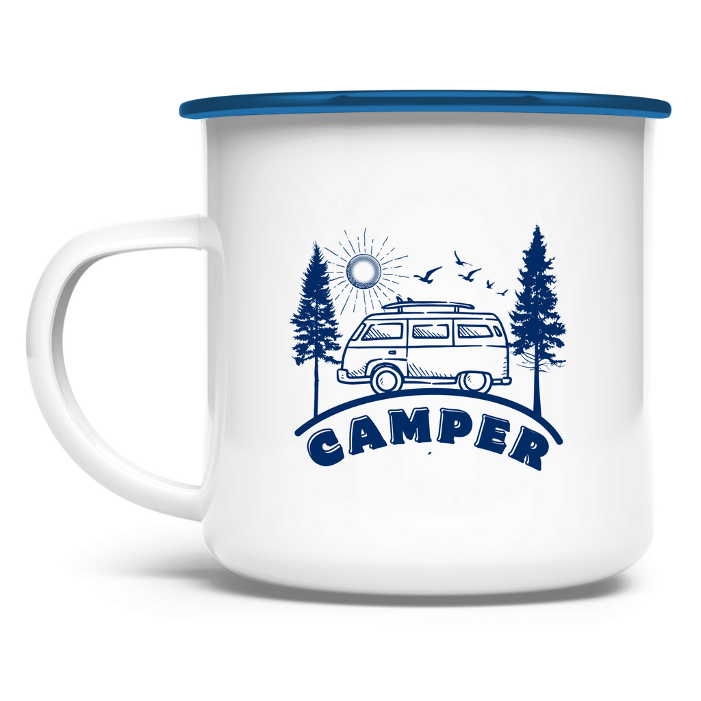 Camper / Emaille-Tasse