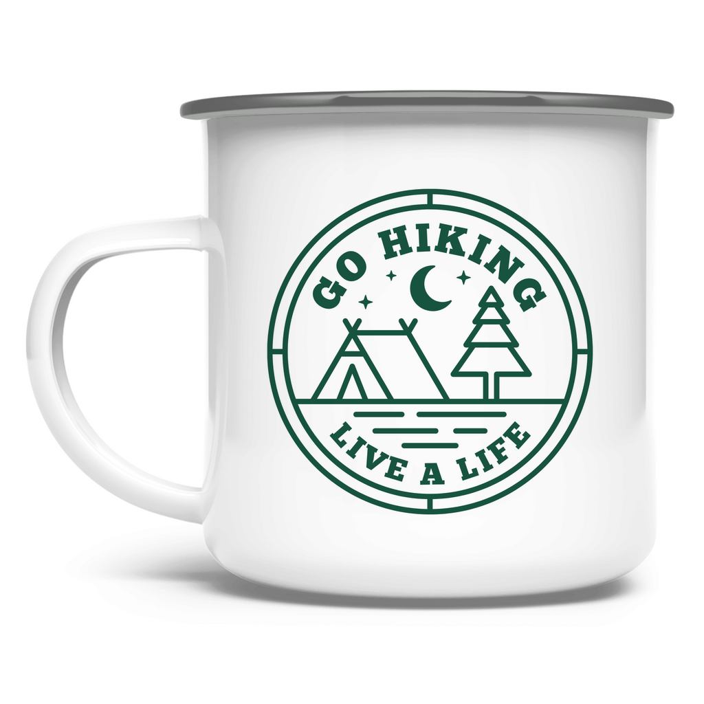 Go hiking / Emaille-Tasse