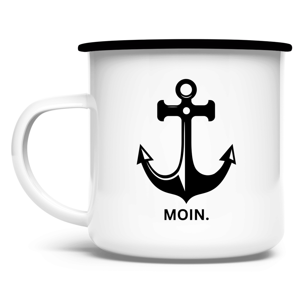 Moin. / Emaille-Tasse