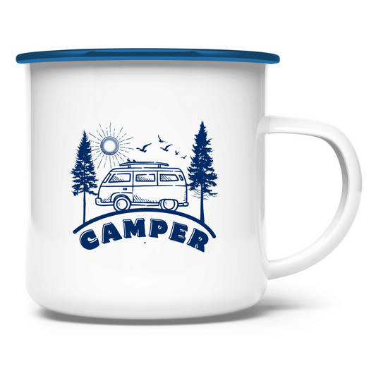 Camper / Emaille-Tasse