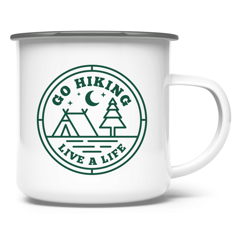 Go hiking / Emaille-Tasse