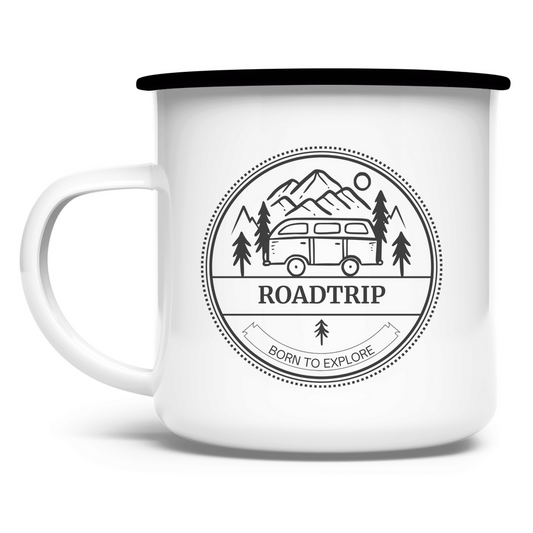 Roadtrip /  Emaille-Tasse