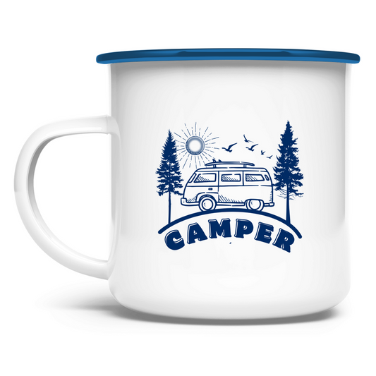 Camper / Emaille-Tasse