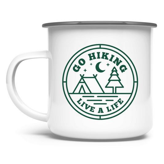 Go hiking / Emaille-Tasse