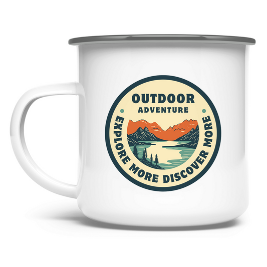 Outdoor adventure / Emaille-Tasse